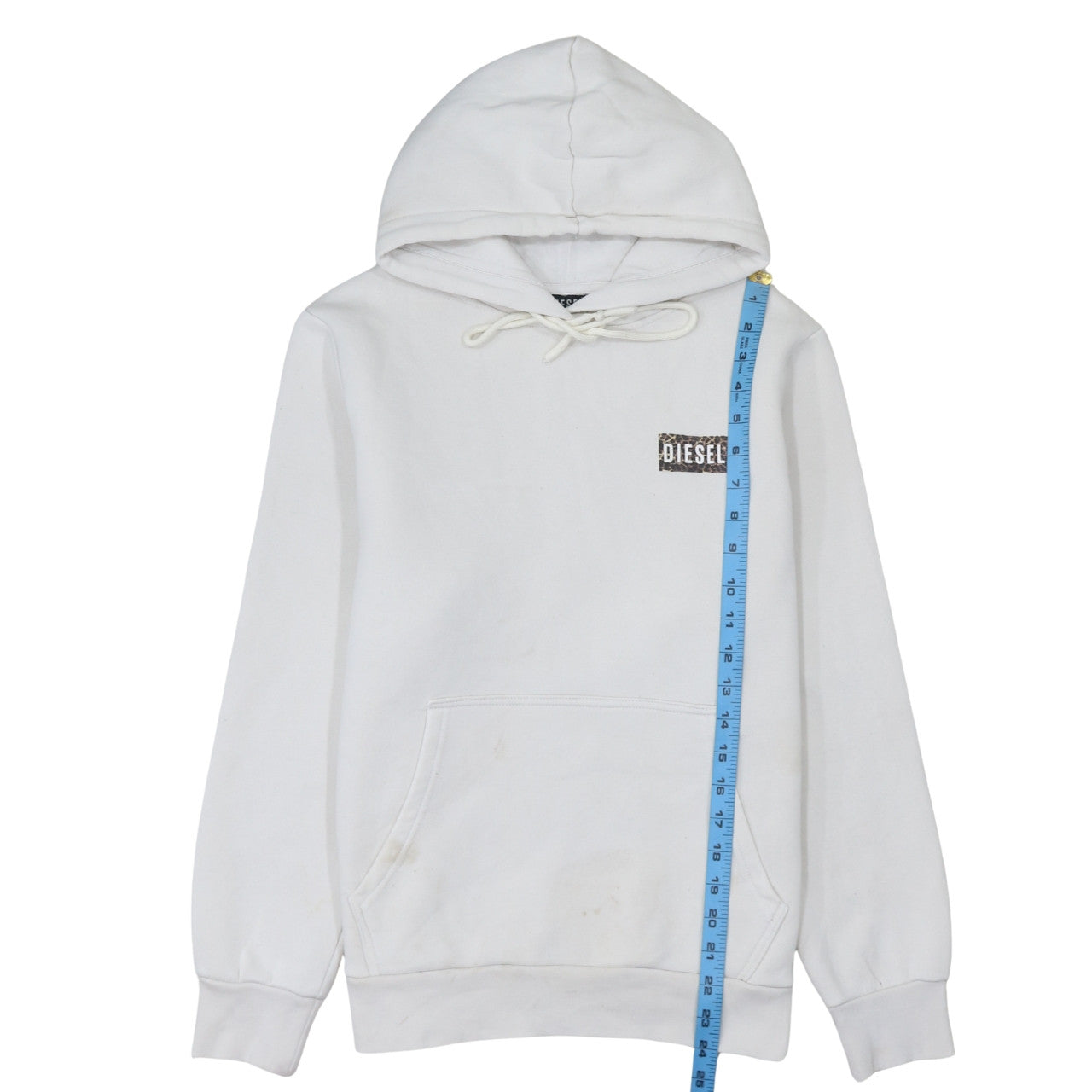 Womens UK Size M Diesel White Pullover Hoodie