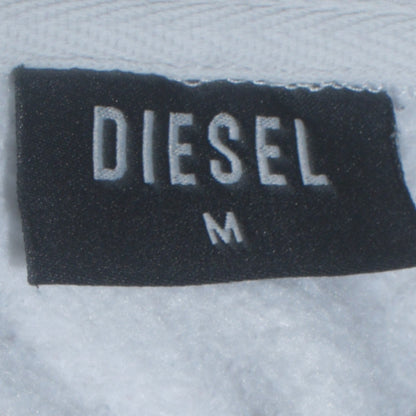 Womens UK Size M Diesel White Pullover Hoodie