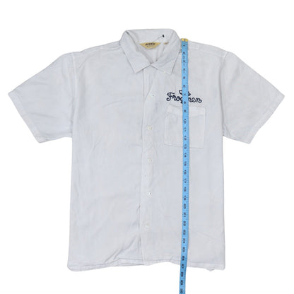 Avirex Men’s White 2XL Frogmen Button-Up Shirt Retro Nautical Style