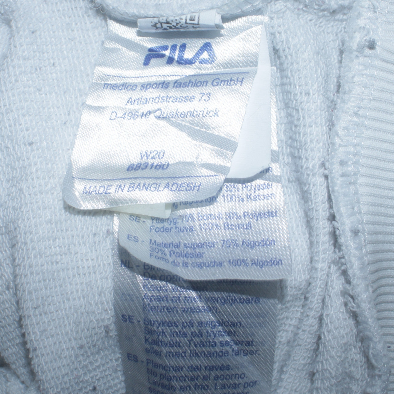 Womens UK Size M FILA Multicoloured Pullover Hoodie
