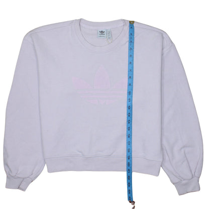 Adidas Women's Lilac Trefoil Sweatshirt Size 6 Crew Neck Pullover