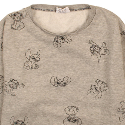 Disney Women Grey Stitch Sweatshirt XL Pullover Casual