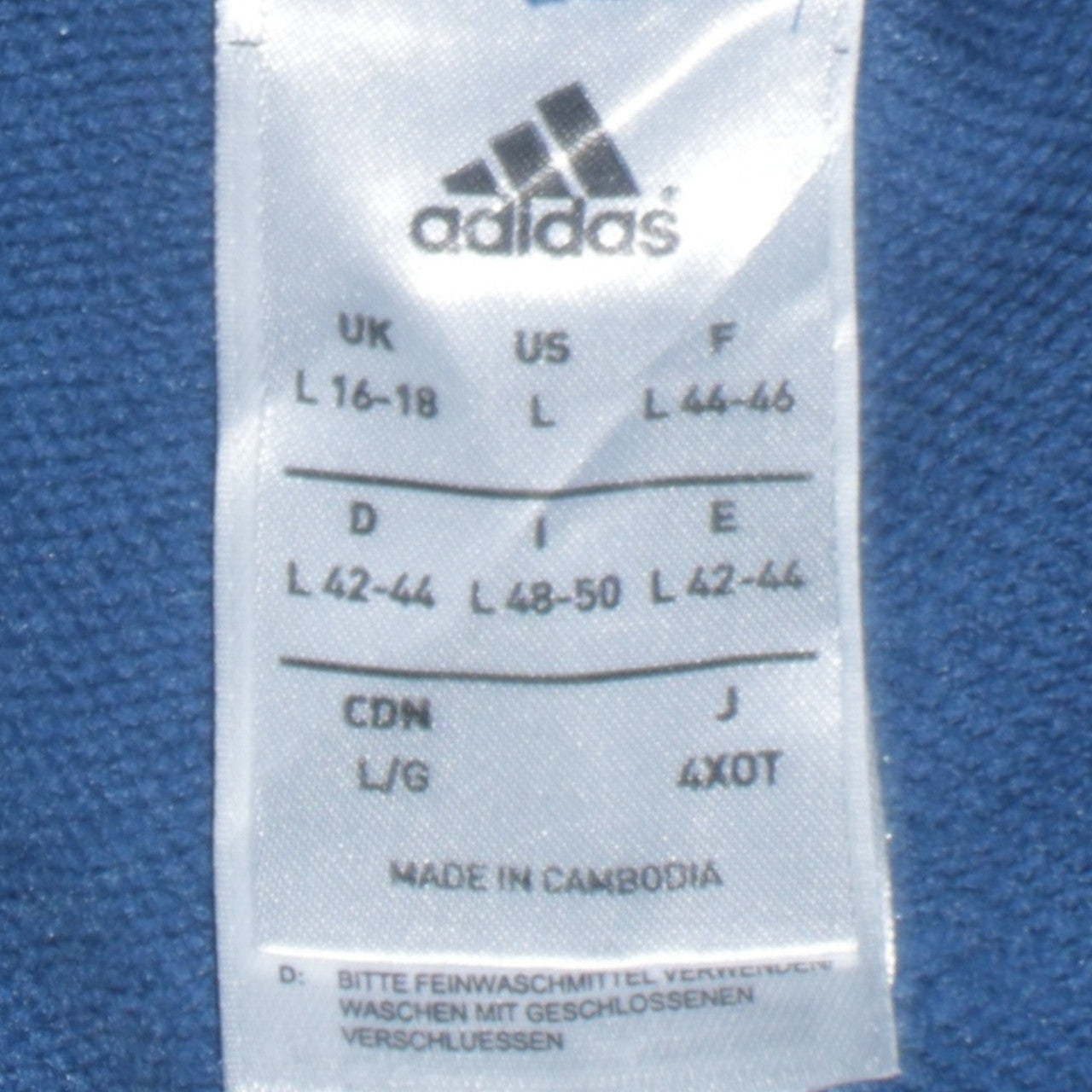 Womens UK Size L adidas Regular Fit Jogger Blue Trousers