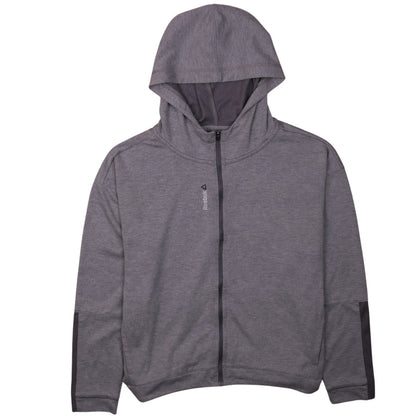 Womens UK Size M Reebok Grey Full Zip Hoodie