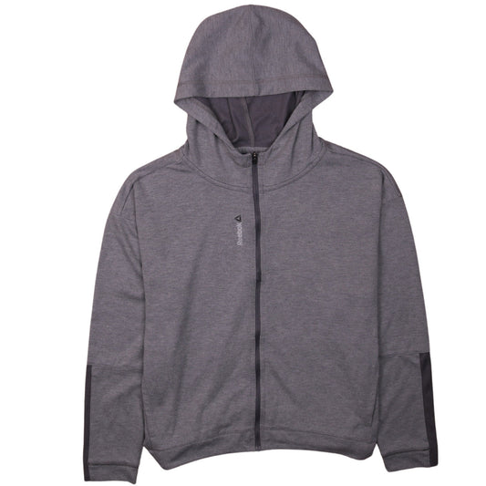 Womens UK Size M Reebok Grey Full Zip Hoodie