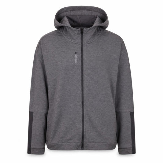 Womens UK Size M Reebok Grey Full Zip Hoodie