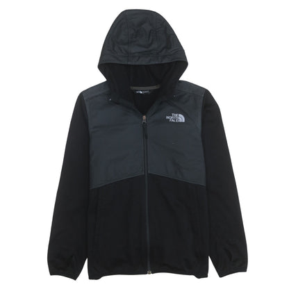 The North Face Boys Black Hooded Full Zip Soft Shell Jacket Size L