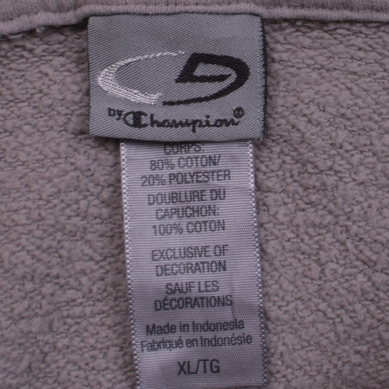 Mens UK Size XL Champion Beige Pullover Hoodie