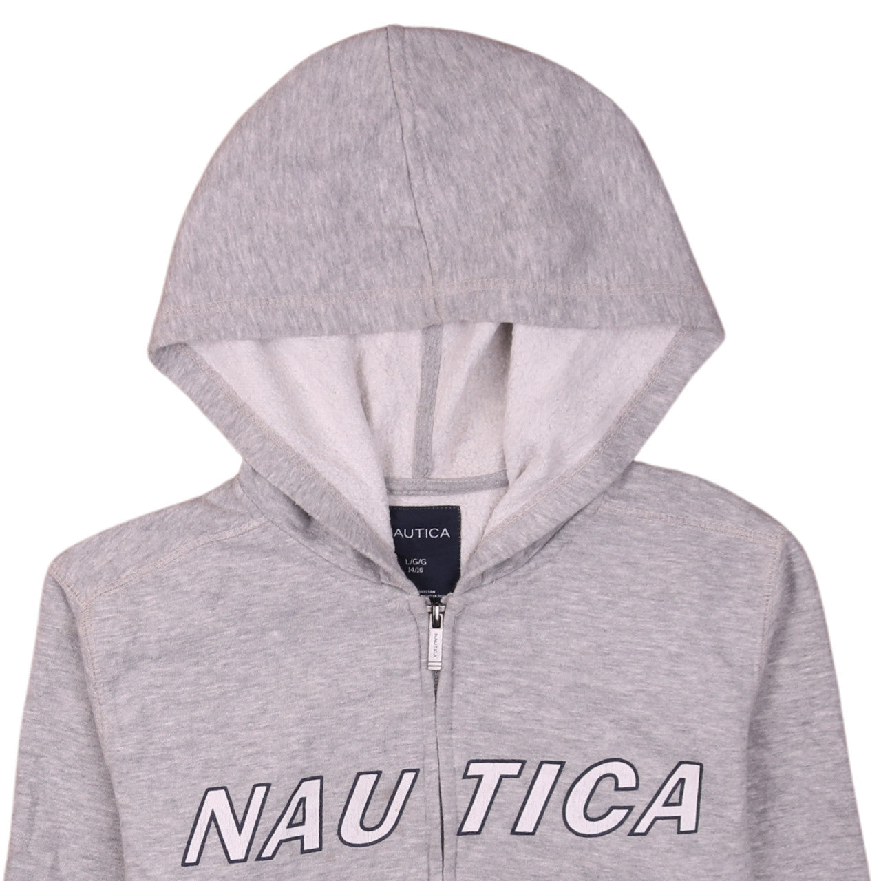 Boys UK Size 14-15 Years Nautica Grey Full Zip Hoodie