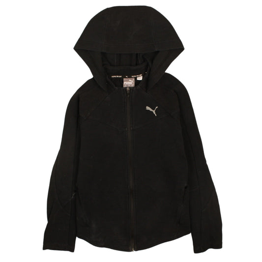 Womens UK Size S PUMA Black Full Zip Hoodie