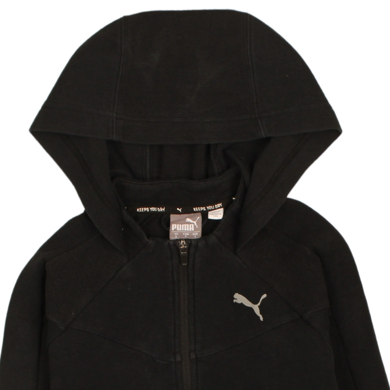 Womens UK Size S PUMA Black Full Zip Hoodie