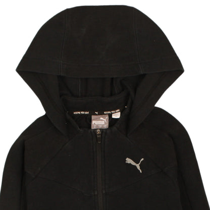 Womens UK Size S PUMA Black Full Zip Hoodie