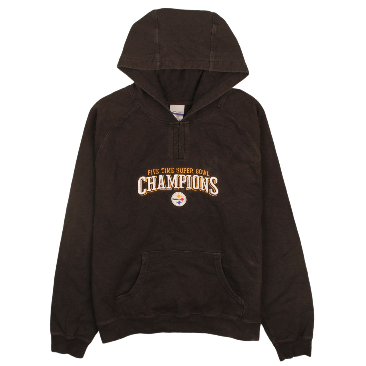 Mens UK Size L Reebok Brown Pullover Hoodie