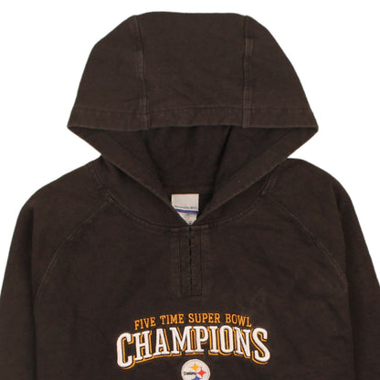 Mens UK Size L Reebok Brown Pullover Hoodie
