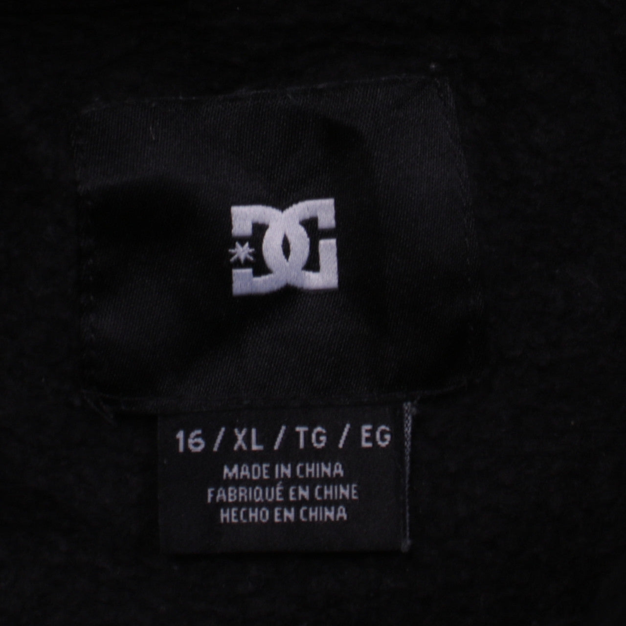 Boys UK Size XL DC Shoes Black Pullover Hoodie