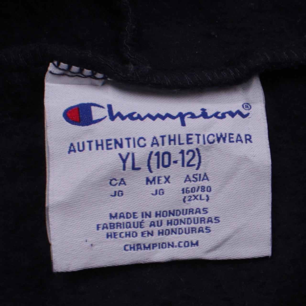 Boys UK Size 10-12 Years Champion Black Pullover Hoodie