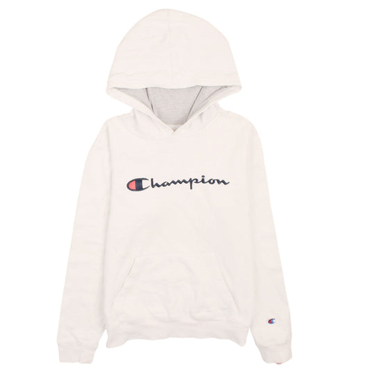 Mens UK Size XL Champion White Pullover Hoodie