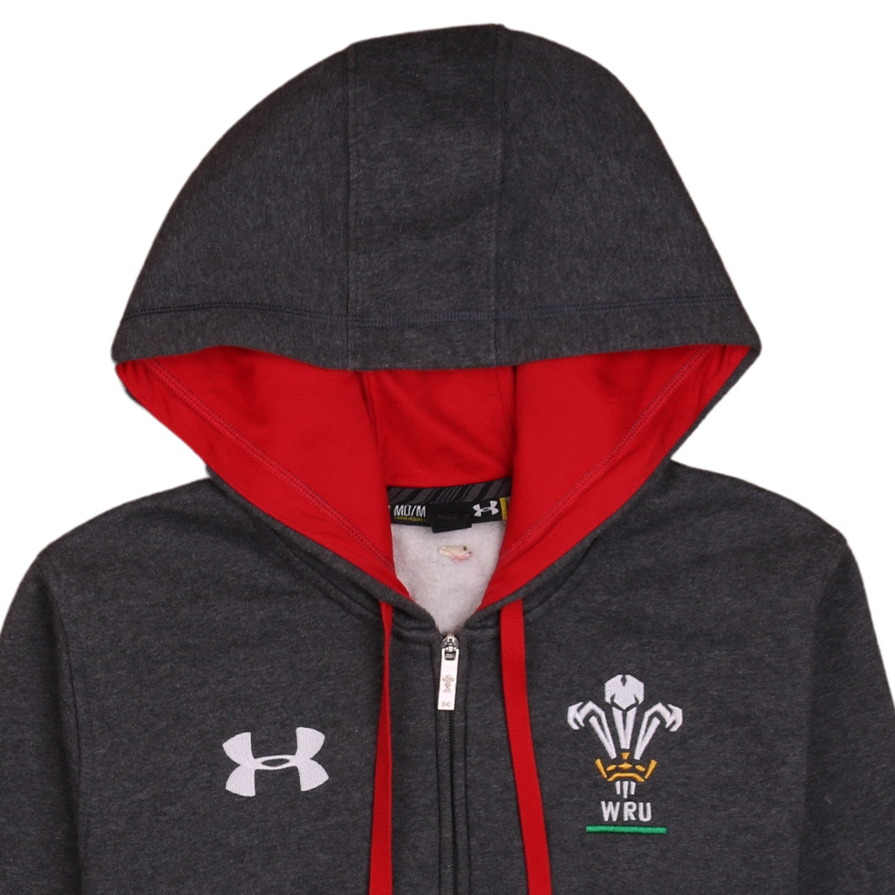 Mens UK Size M Under armour Grey Full Zip Hoodie