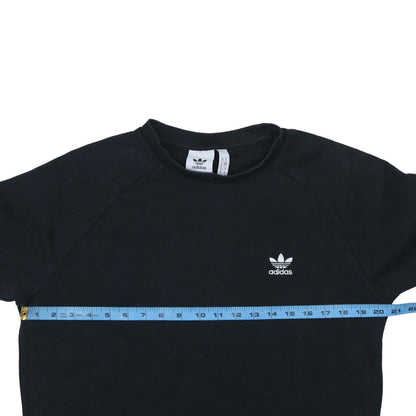 Adidas Men's Black Pullover Crew Neck Sweatshirt M Regular Fit