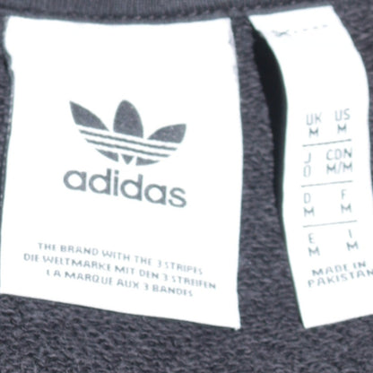 Adidas Men's Black Pullover Crew Neck Sweatshirt M Regular Fit