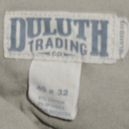 Mens UK Size 40 Duluth Trading Co Regular Fit Cargo Beige Trousers