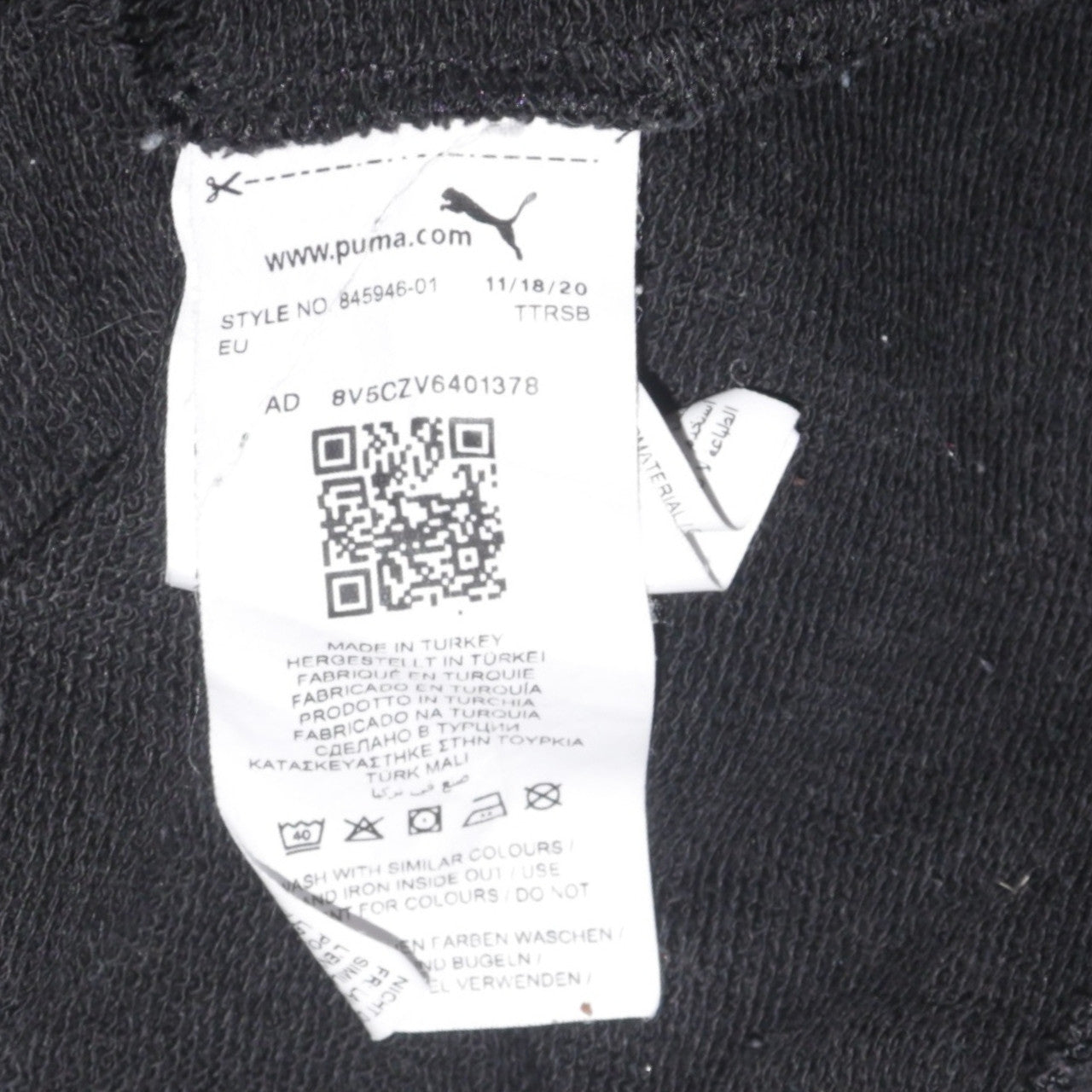 Mens UK Size L PUMA Black Pullover Sweatshirt