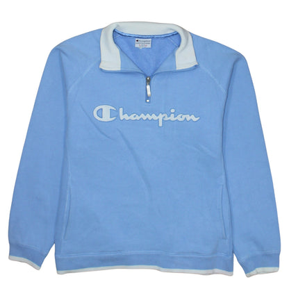 Womens UK Size L Champion Blue Pullover Sweatshirt