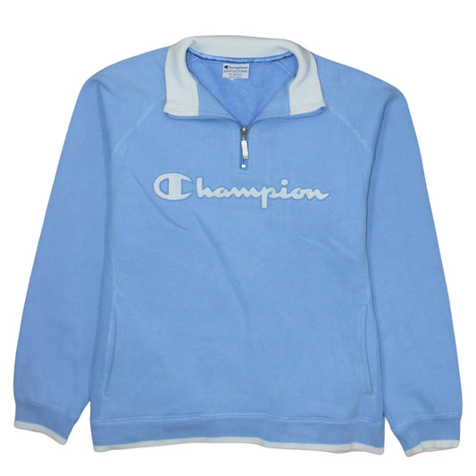 Womens UK Size L Champion Blue Pullover Sweatshirt