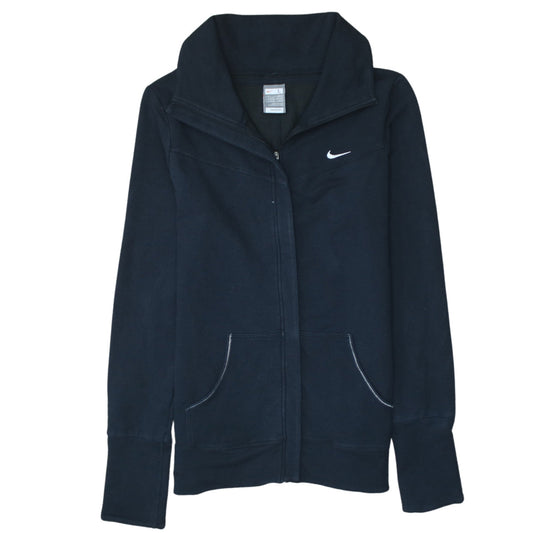 Womens UK Size L Nike Black Full Zip Sweatshirt