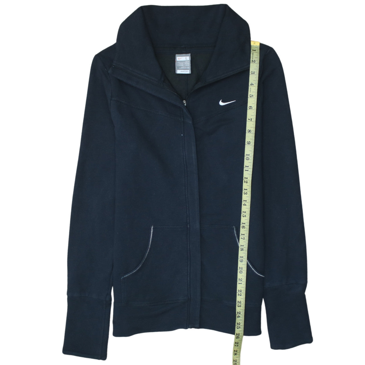Womens UK Size L Nike Black Full Zip Sweatshirt