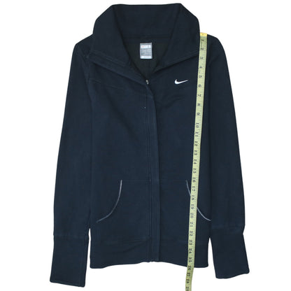 Womens UK Size L Nike Black Full Zip Sweatshirt