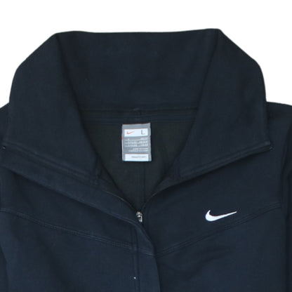 Womens UK Size L Nike Black Full Zip Sweatshirt