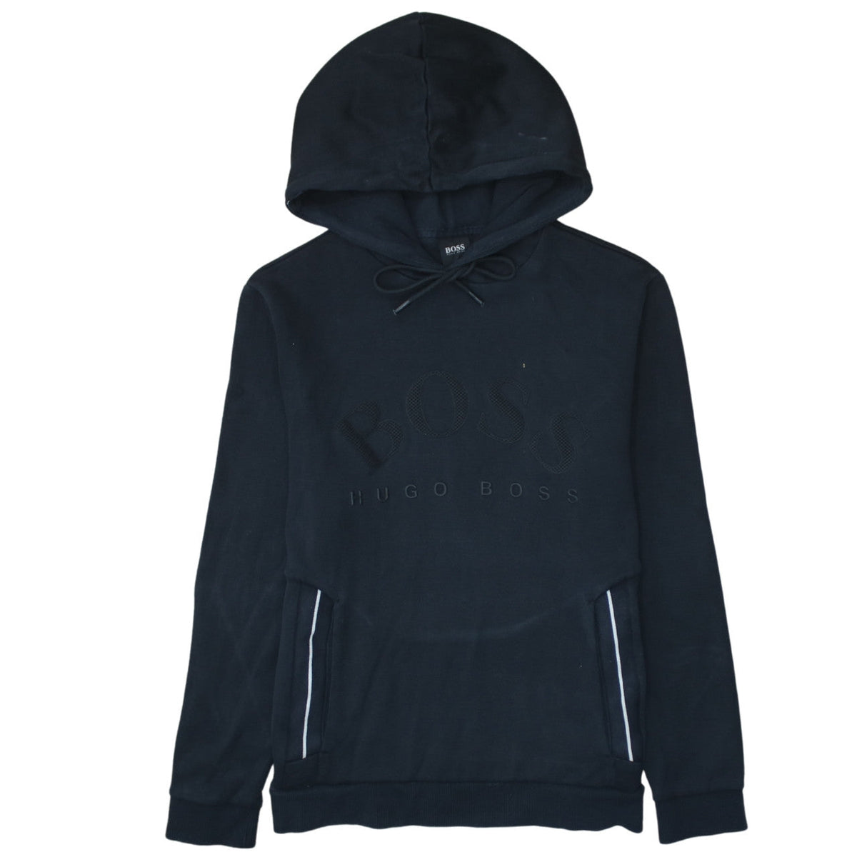 Mens UK Size S HUGO BOSS Black Pullover Hoodie