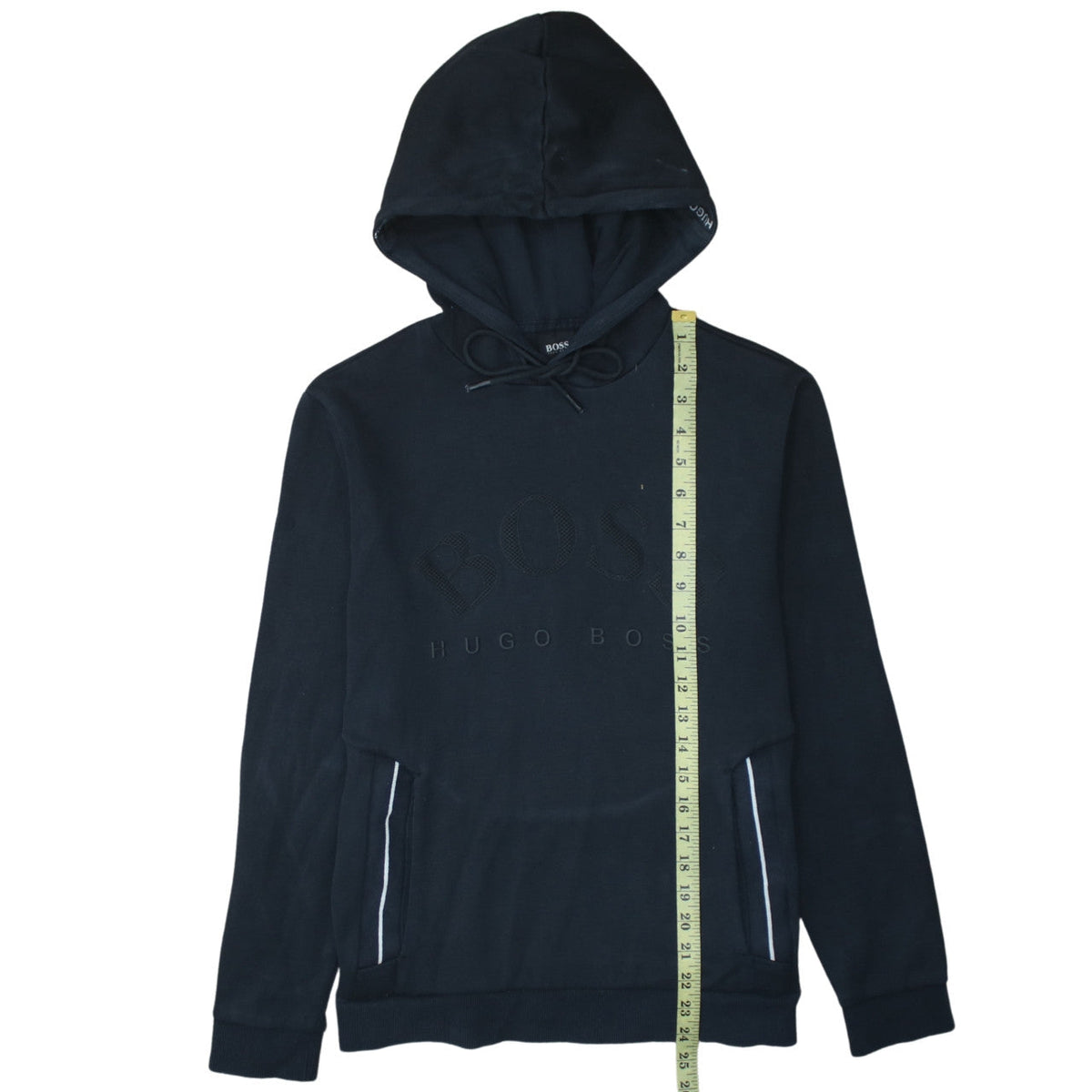 Mens UK Size S HUGO BOSS Black Pullover Hoodie