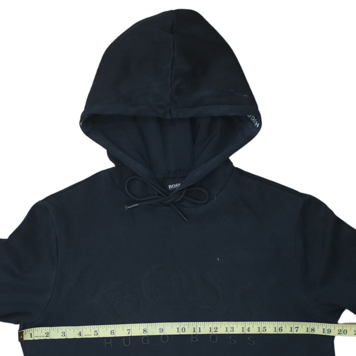 Mens UK Size S HUGO BOSS Black Pullover Hoodie