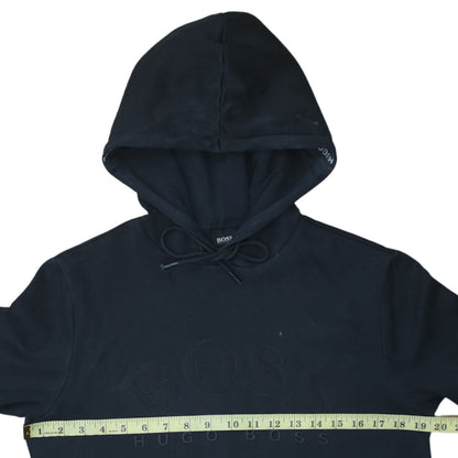 Mens UK Size S HUGO BOSS Black Pullover Hoodie