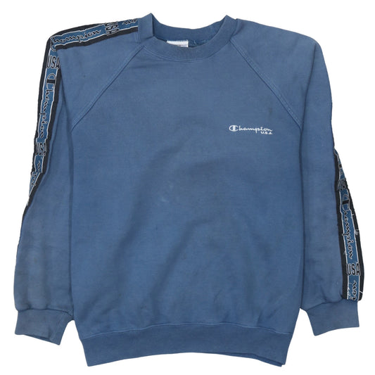 Mens UK Size L Champion Blue Pullover Sweatshirt