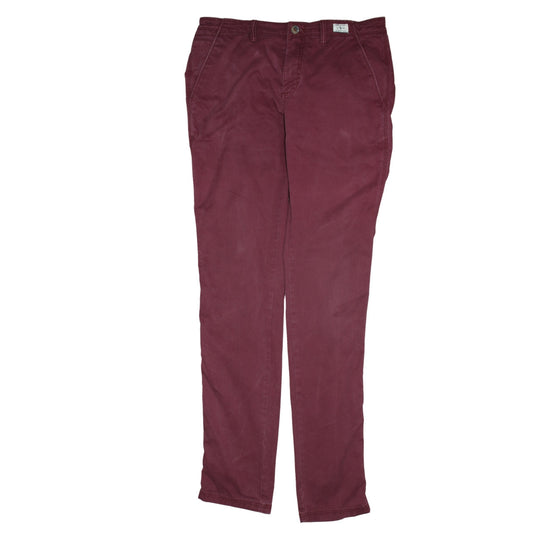Mens UK Size M Tommy Hilfiger Regular Fit Chino Red Trousers