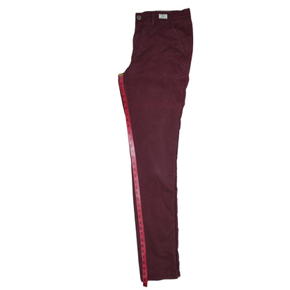 Mens UK Size M Tommy Hilfiger Regular Fit Chino Red Trousers