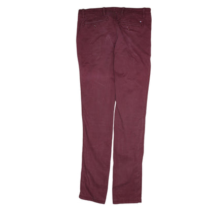 Mens UK Size M Tommy Hilfiger Regular Fit Chino Red Trousers
