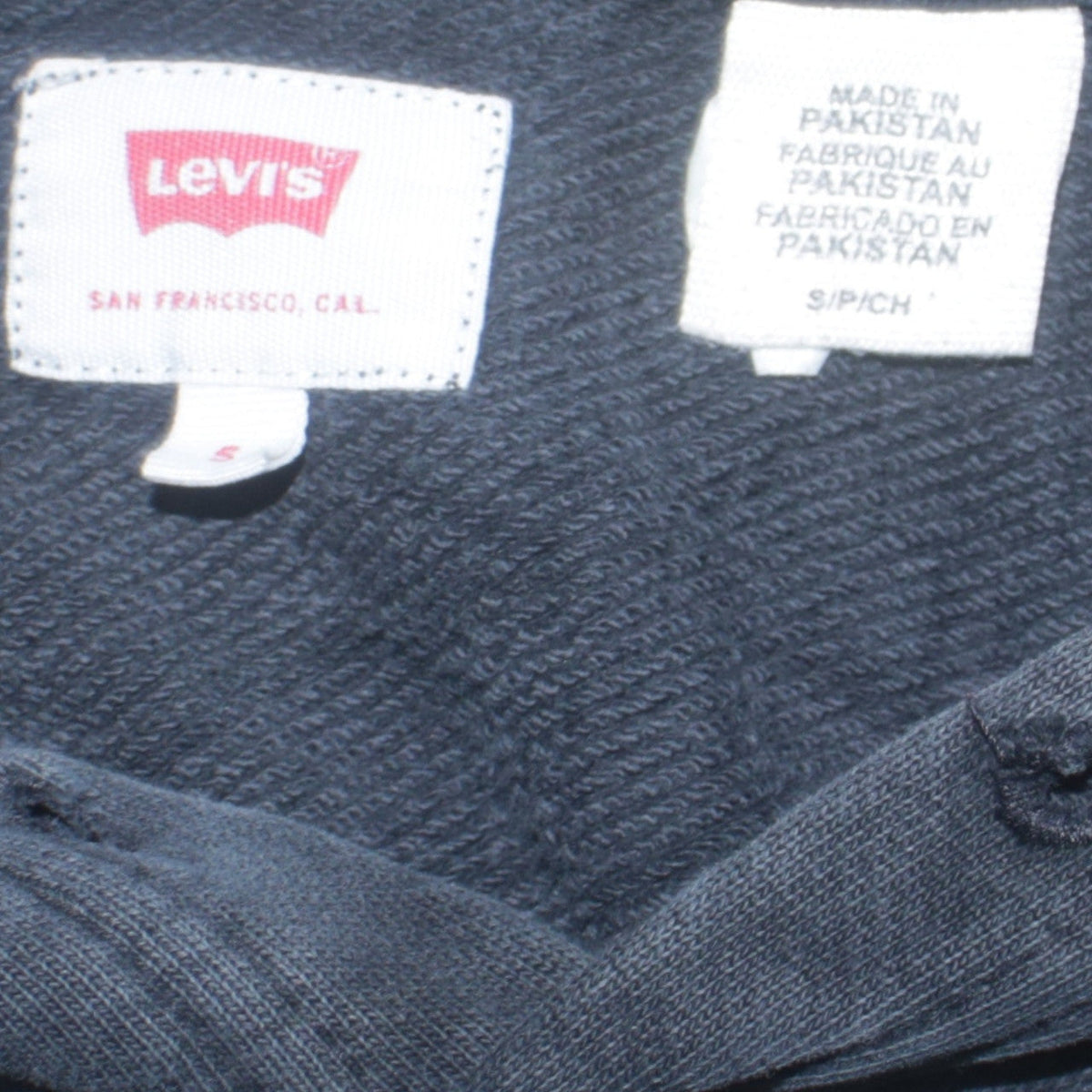 Mens UK Size S Levi's Black Pullover Hoodie
