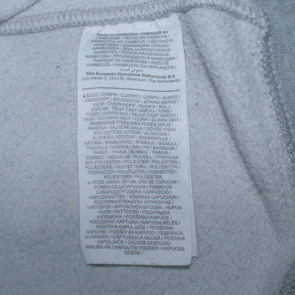 Nike Men's Grey Pullover Hoodie Size L Fleece Sweatshirt
