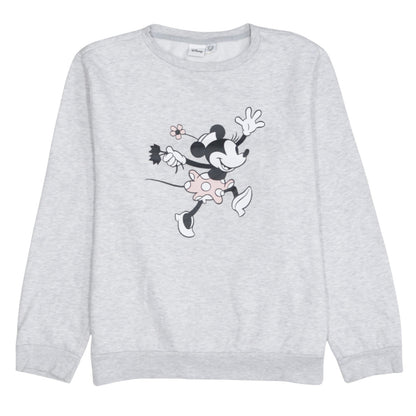 Disney Women’s Grey Minnie Mouse Pullover Sweatshirt Size L