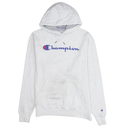 Mens UK Size L Champion White Pullover Hoodie
