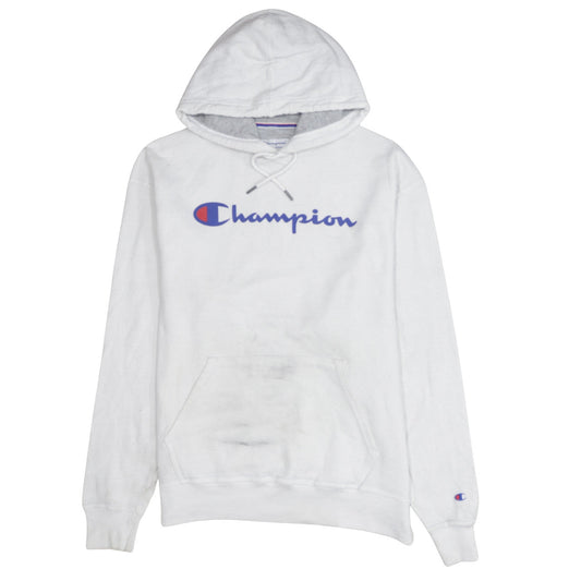 Mens UK Size L Champion White Pullover Hoodie