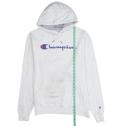Mens UK Size L Champion White Pullover Hoodie