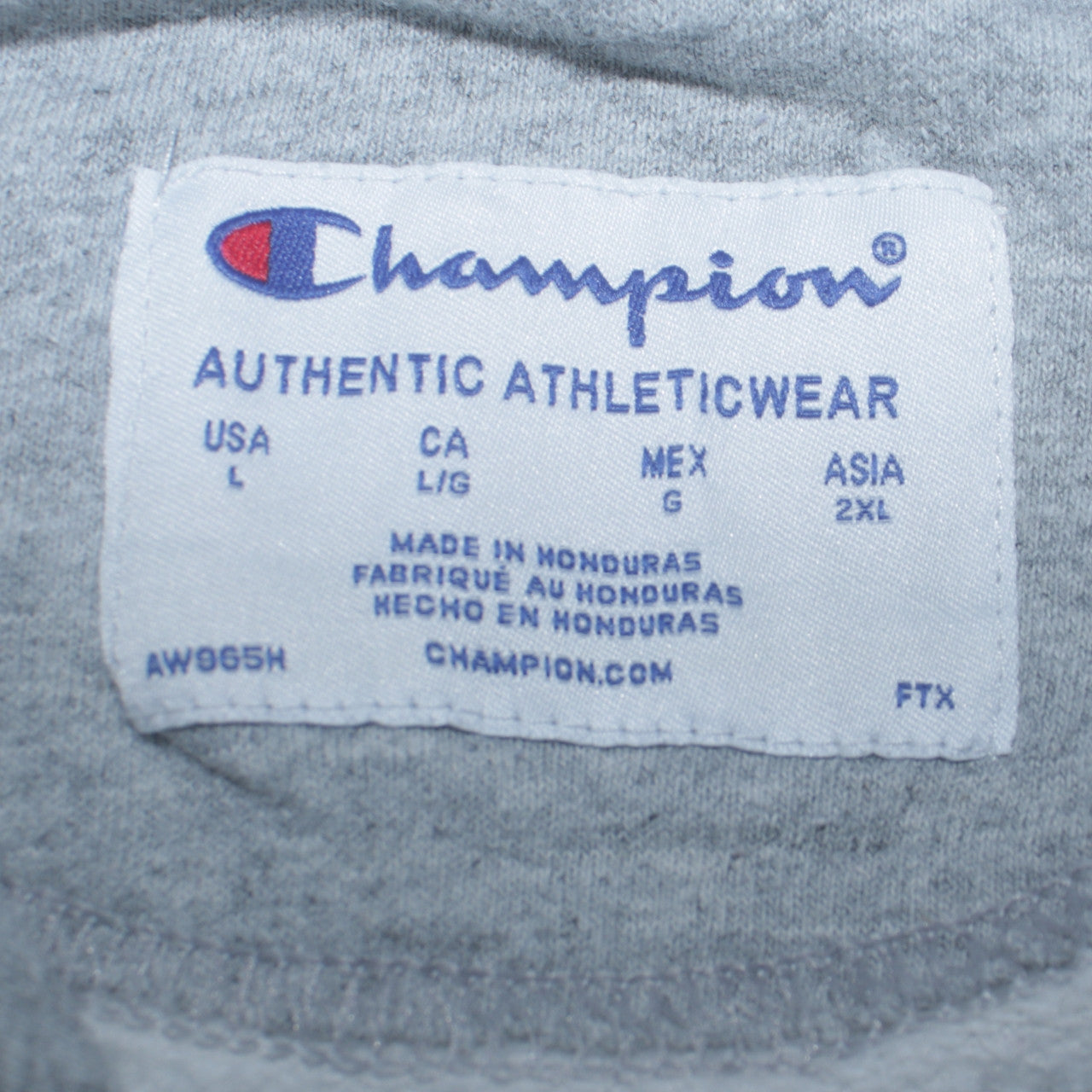 Mens UK Size L Champion White Pullover Hoodie