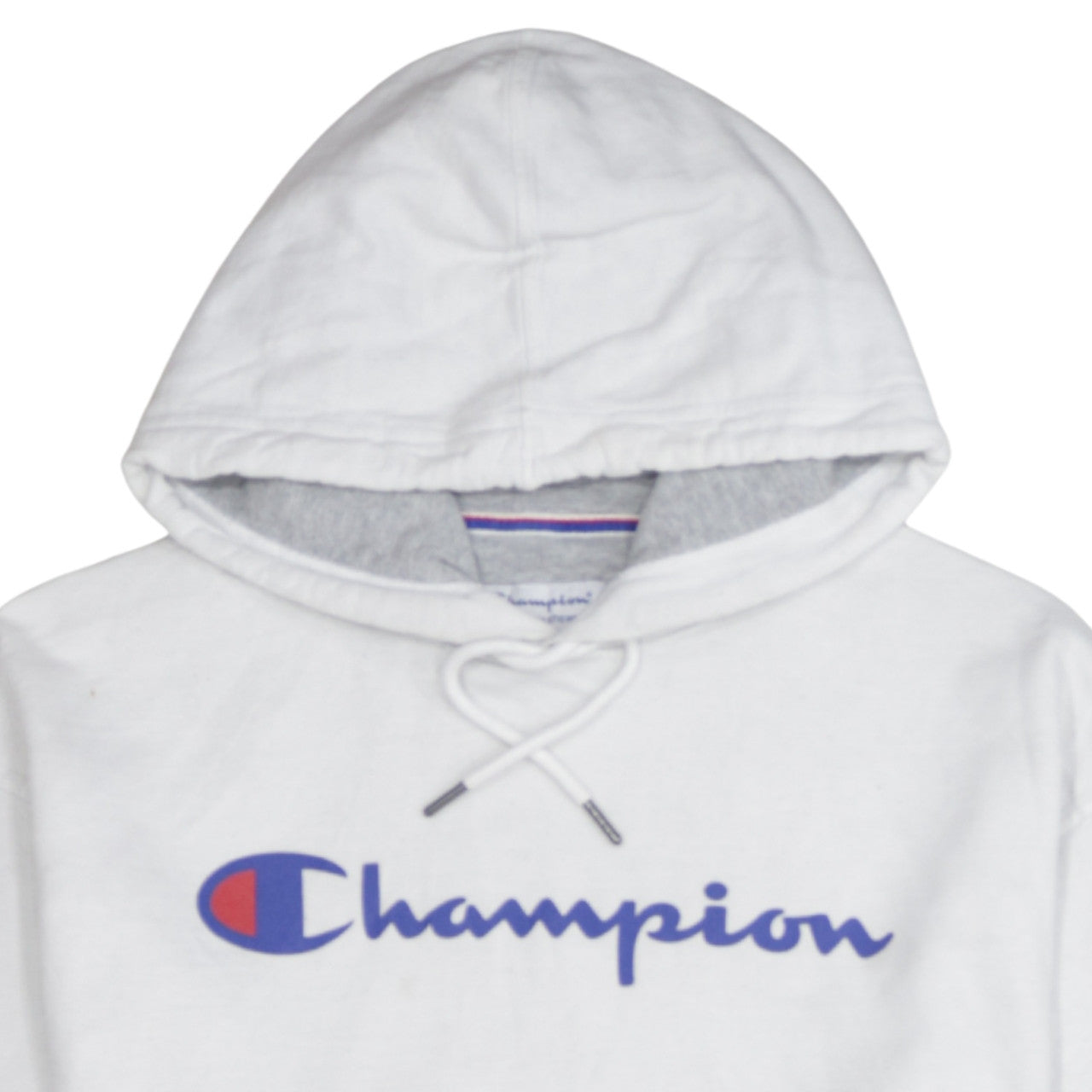 Mens UK Size L Champion White Pullover Hoodie