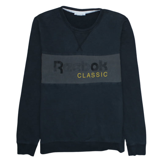 Mens UK Size M Reebok Black Pullover Sweatshirt