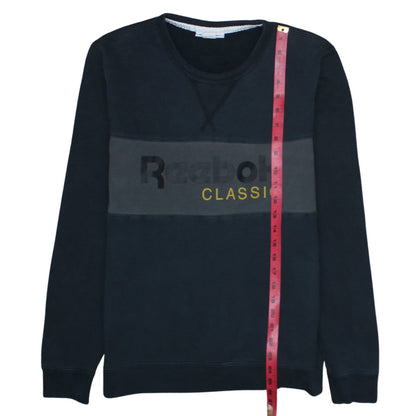 Mens UK Size M Reebok Black Pullover Sweatshirt